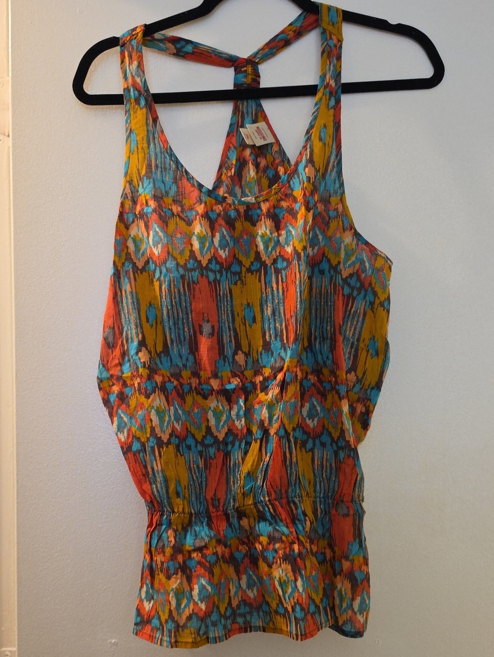 Mossimo Supply Co. Multicolor Ikat Racerback Tank